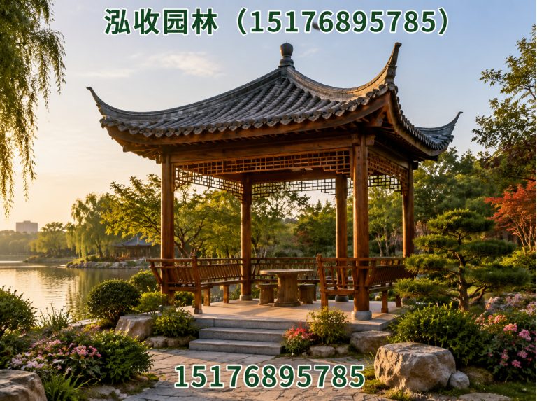五家渠防腐木凉亭展示图